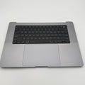 Volledige topcase toetsenbord Macbook pro 16” M1 A2485 Spacegrijs